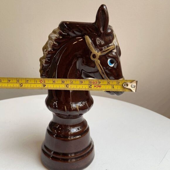 Vtg Horse Table Lighter Figurine Brown Handpainted Blue Eyes Made in Japan 7" - Picture 11 of 12